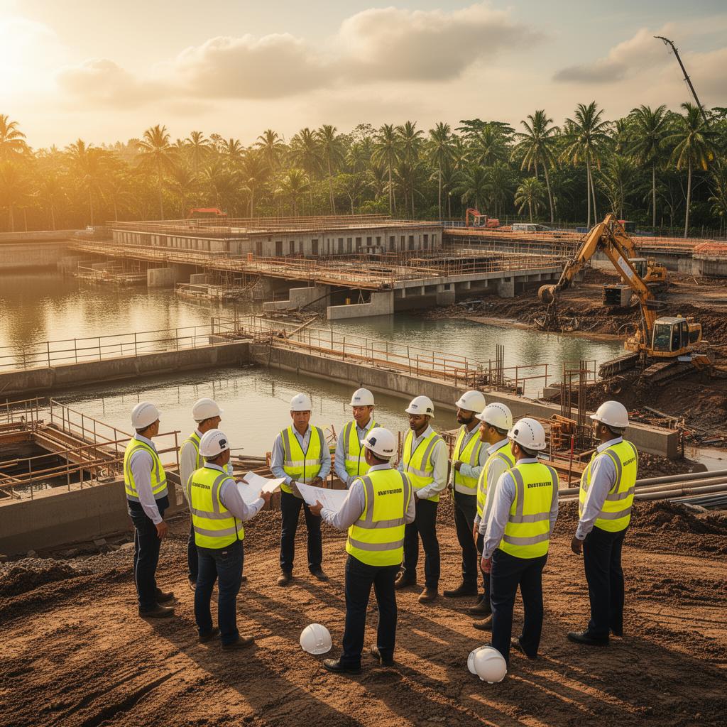 Minarta engineering and project team on site
